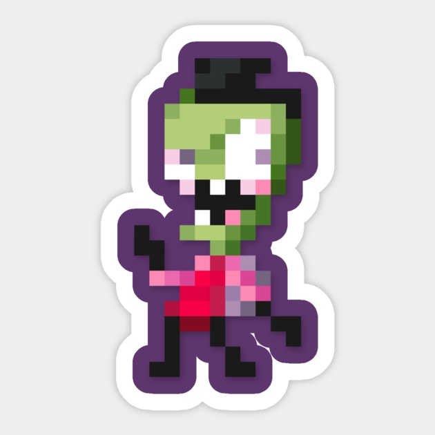 Zim low-res pixelart Sticker by JinnPixel